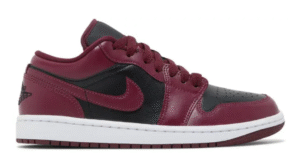 Jordan 1 Low Black Dark Beetroot